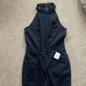 Free People black sleeveless jumpsuit! Sz 10 Brand new w/ tags